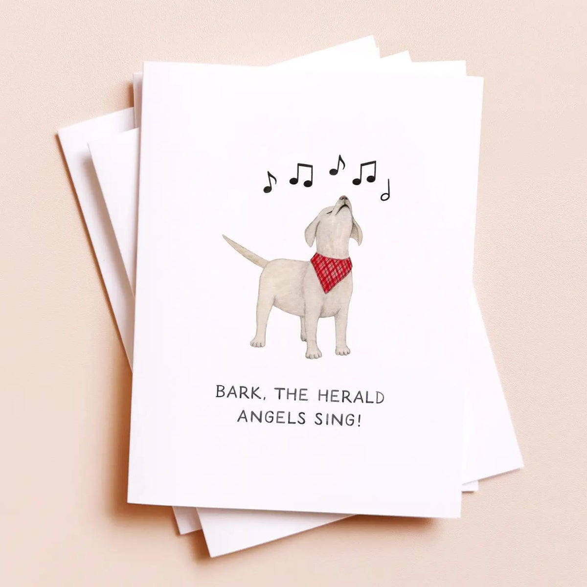 "Bark! the Herald Angel Sings" | Funny Dog Christmas Card